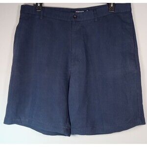 Chaps Mens Golf Shorts Size 40 Navy Flat Front Performance Stretch Slash Pockets